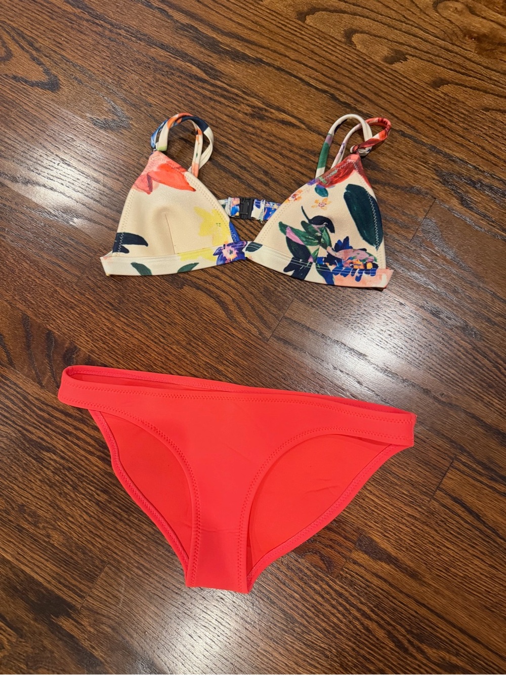 Kids Floral & Coral Two-Piece Swim Set